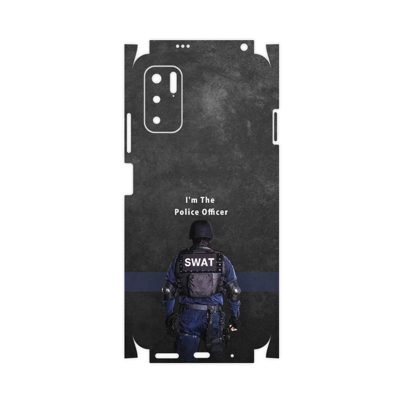 برچسب پوششی ماهوت مدل Police Officer-FullSkin مناسب برای گوشی موبایل شیائومی Redmi Note 10 5G