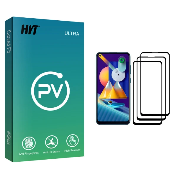 محافظ صفحه نمایش اچ وی تی مدل PV glass مناسب برای گوشی موبایل سامسونگ Galaxy M11 بسته سه عددی