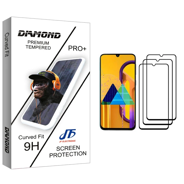 محافظ صفحه نمایش جی اف مدل Diamond glass مناسب برای گوشی موبایل سامسونگ Galaxy M30s بسته سه عددی