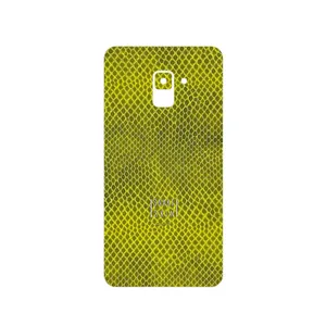 MAHOOT Yellow Snake Skin Cover Sticker for Samsung Galaxy A8 Plus 2018