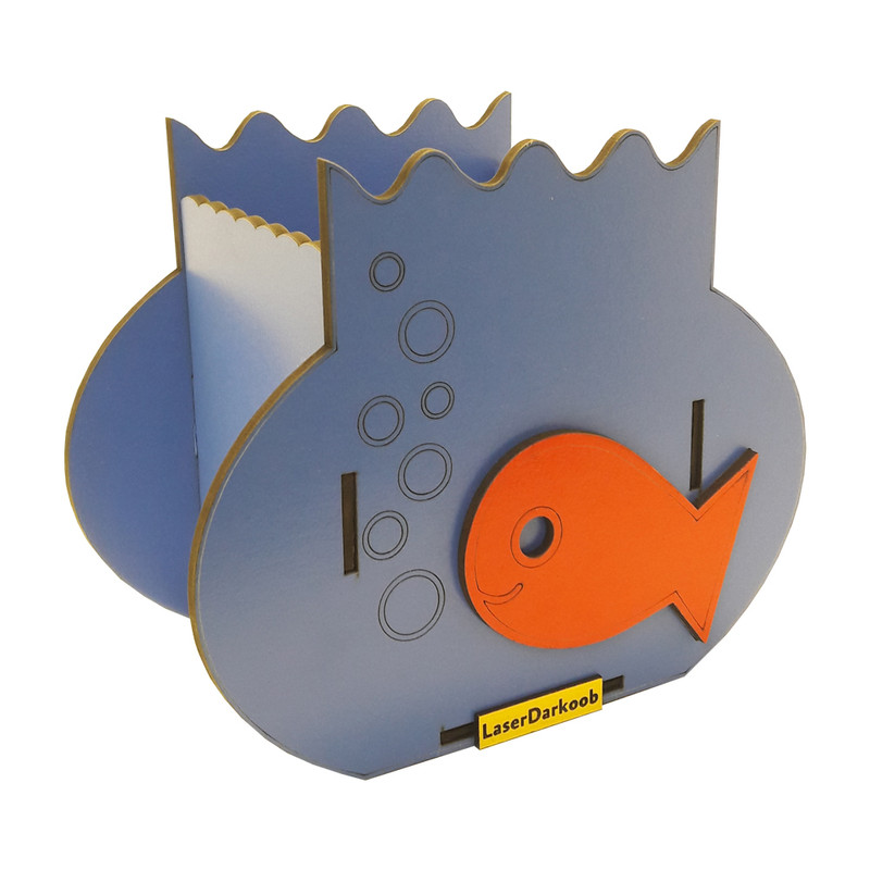 جامدادی رومیزی لیزر دارکوب مدل FISH بسته 4 عددی