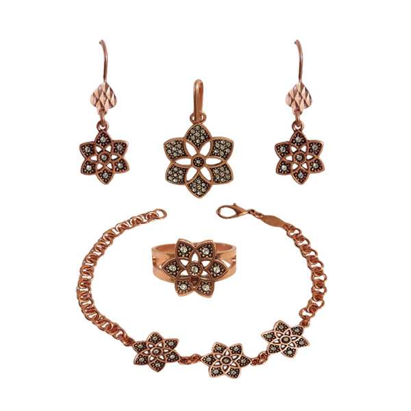 ست زنانه مدل مارگازیت گل 6 برگ کد JW370