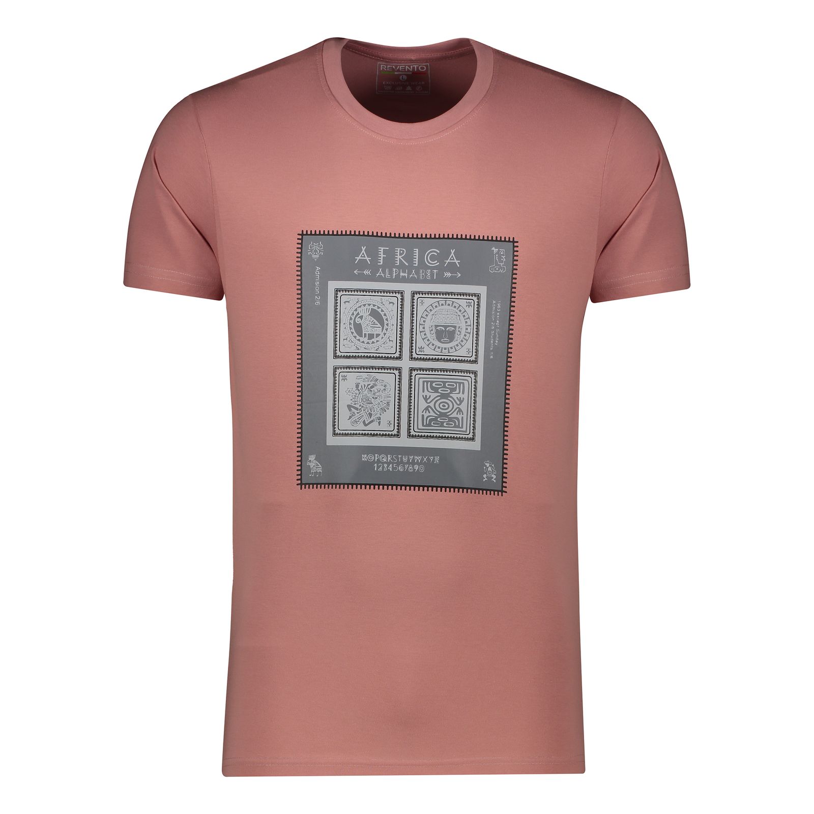 تی‌شرت آستین کوتاه مردانه مدل M117 رنگ صورتی -  - 2