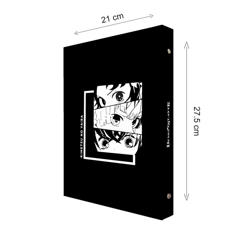 دفتر کلاسوری 100 برگ پدیده نقش مدل 26 حلقه کالکشن انیمه طرح شیطان کش Demon Slayer کد01