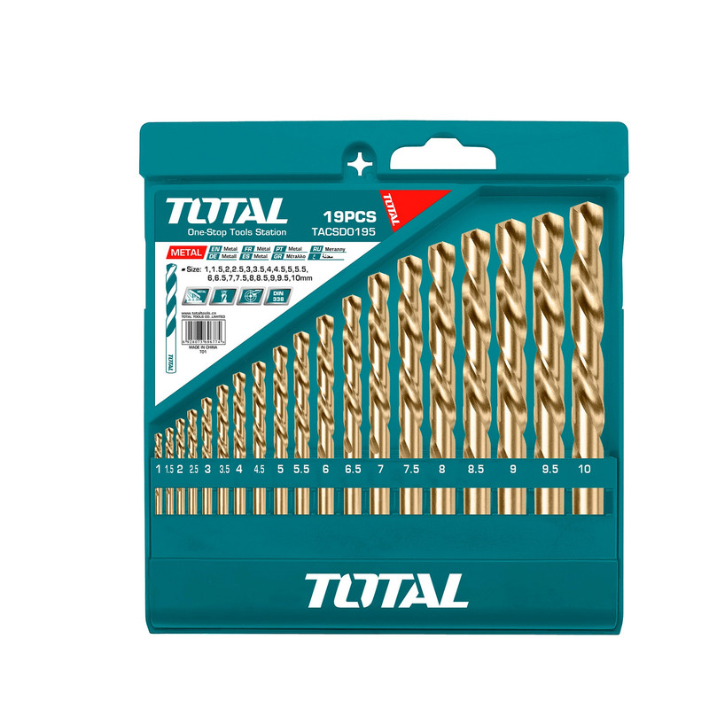 مته کبالت توتال مدل TACSD0195 مجموعه 19 عددی مته کبالت توتال مدل TACSD0195 مجموعه 19 عددی