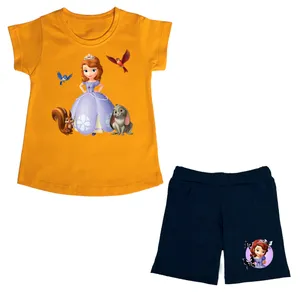 ست تی شرت و شلوارک دخترانه مدل sophia OG