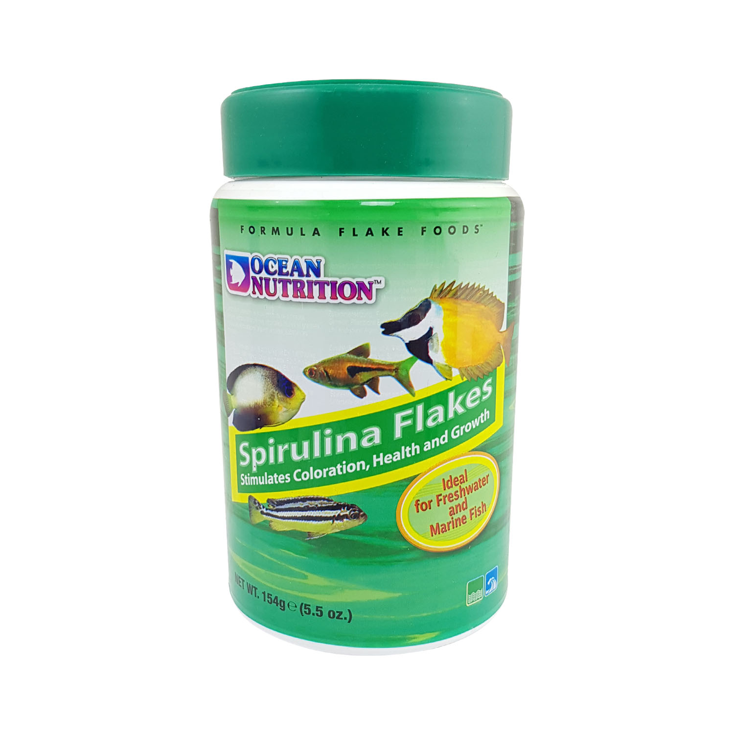 غذای آبزیان اوشن نوتریشن مدل spirulina کد 0728a وزن 34 گرم