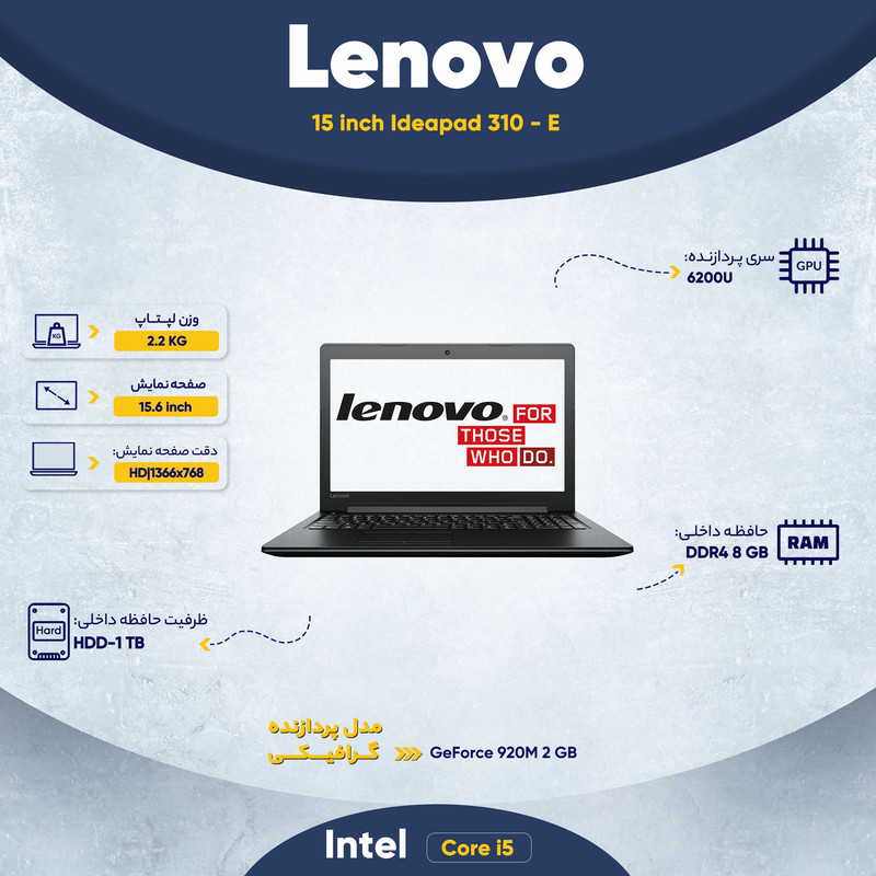 لپ تاپ 15 اینچی لنوو مدل Ideapad 310 - E لپ تاپ 15 اینچی لنوو مدل Ideapad 310 - E