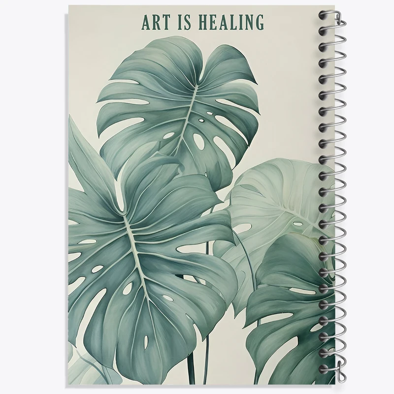 دفتر مشق 100 برگ خندالو طرح Art Is Healing کد F5663