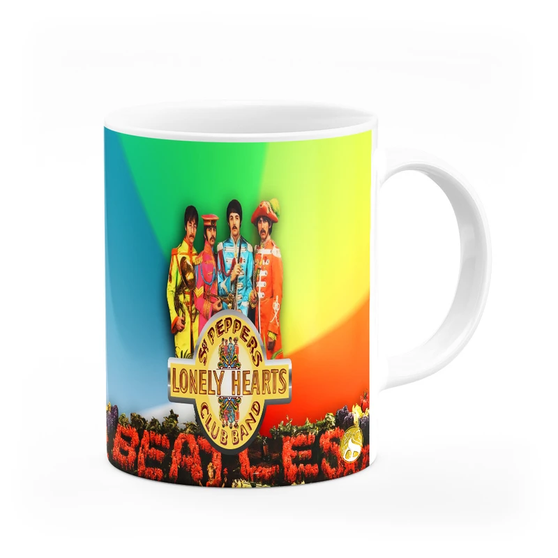 ماگ هومرو طرح گروه راک بیتلز مدل MG9485