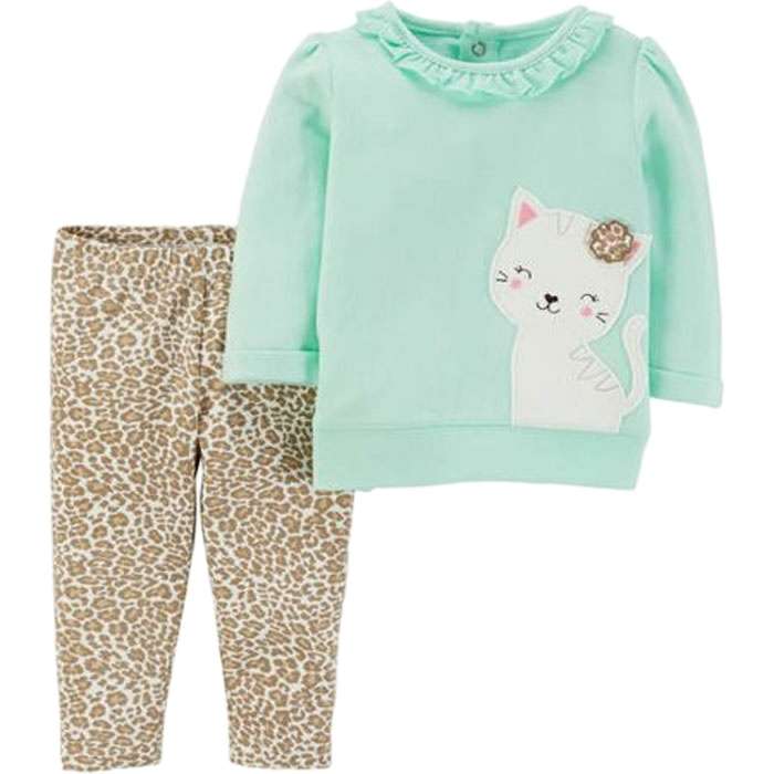 ست سویشرت و شلوار نوزادی کارترز مدل گربه ملوس