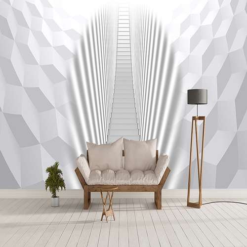 پوستر دیواری سه بعدی مدل راه پله هندسی DVRF2041