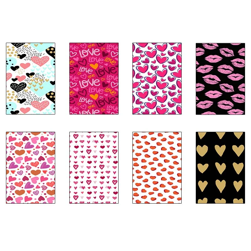 پوستر کارنيکا طرح پترن عشق Love Pattern کد 48464 مجموعه 8 عددی