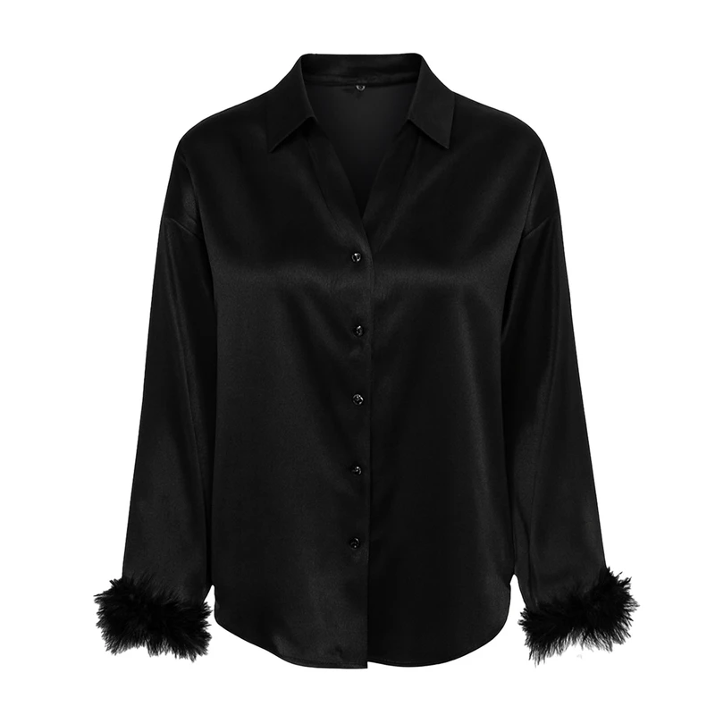 شومیز آستین بلند یقه برگردان زنانه مکس مدل 45801