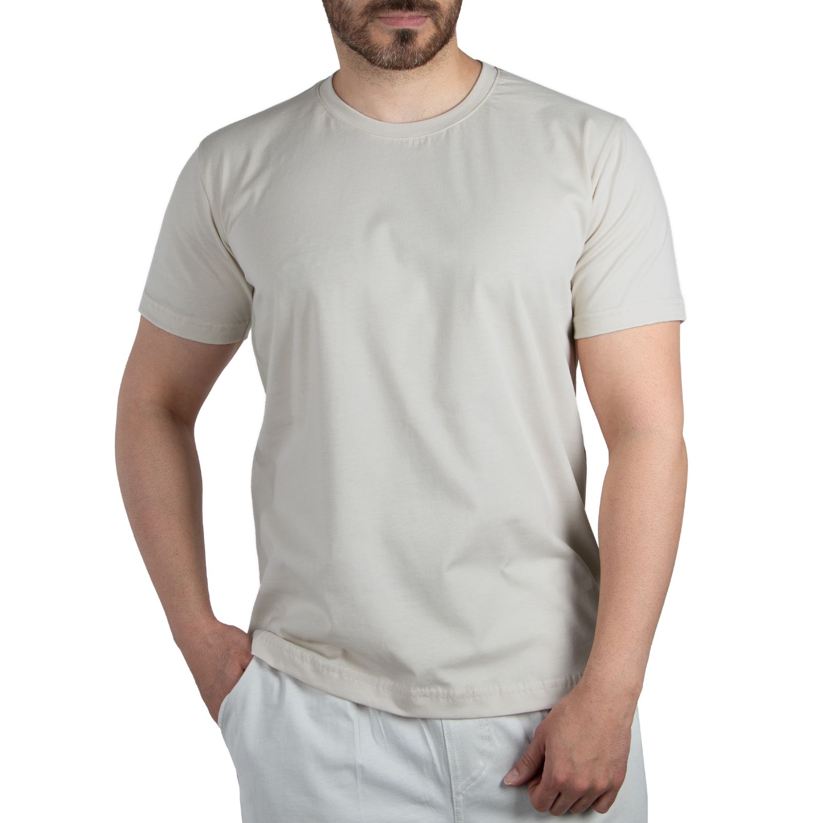 تی شرت آستین کوتاه مردانه آریان نخ باف مدل 1812 z -  - 1