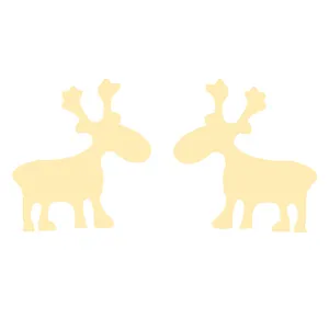 گوشواره طلا 18 عیار زنانه کرابو طرح گوزن مدل Kr5145