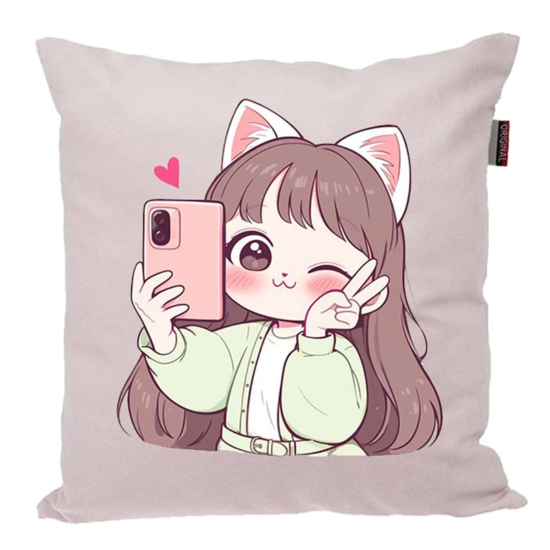 کوسن ناریکو مدل فانتزی طرح انیمه دختر کد 05457