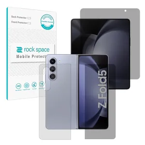 Rock space Resistant model privacy screen protector suitable for Samsung Galaxy Z Fold 5 mobile phone along with back protector