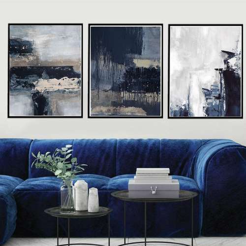 تابلو طرح پتینه مدرن کد14000520مجموعه سه عددی