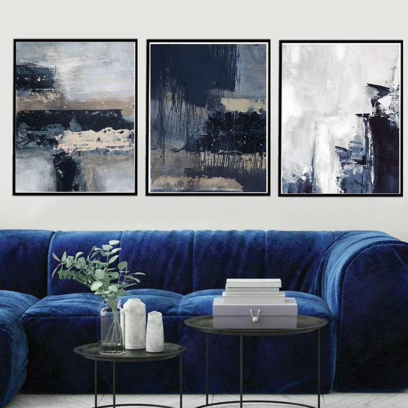 تابلو طرح پتینه مدرن کد14000520مجموعه سه عددی