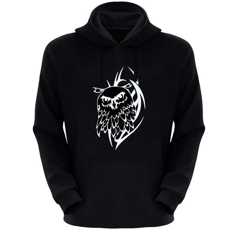 هودی مردانه مدل عقاب S117 رنگ مشکی