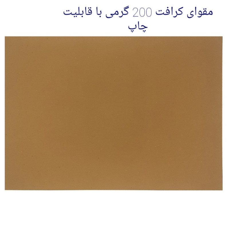مقوا کرافت کد A3_200GR مدل TWIN COLOR سایز 29.7×42 سانتی متر بسته 5 عددی