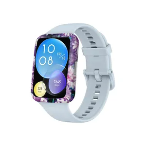 برچسب ماهوت طرح Purple_Flower مناسب برای ساعت هوشمند هوآوی Watch Fit 2