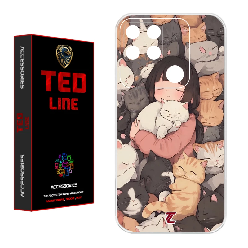 کاور تدلاین طرح گربه کد 1171 مناسب برای گوشی موبایل شیائومی Redmi 10A / 9C