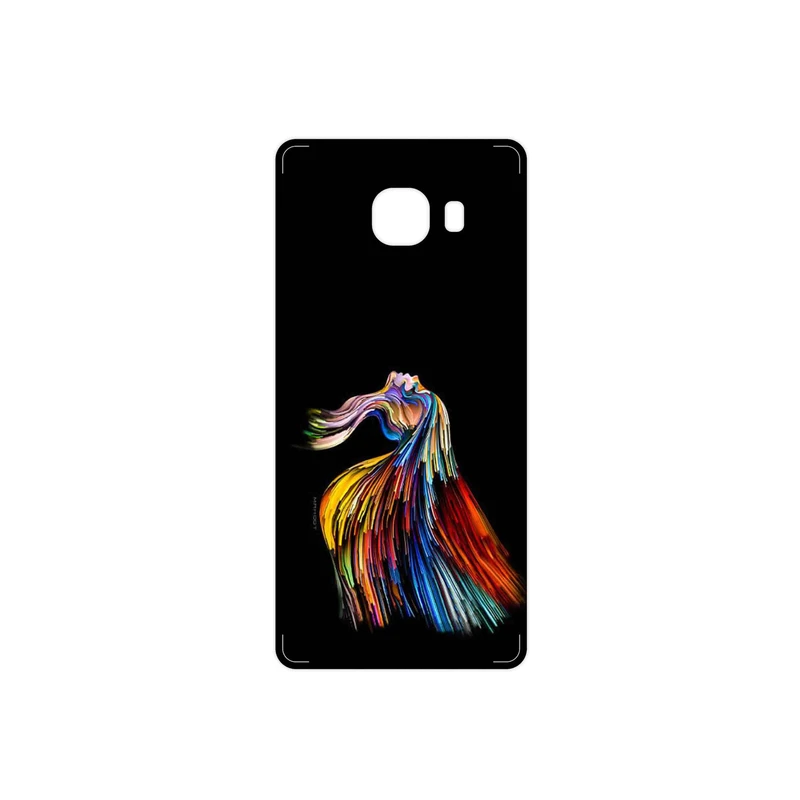 برچسب پوششی ماهوت مدل Rainbow Hair Digital Art مناسب برای گوشی موبایل سامسونگ Galaxy C5