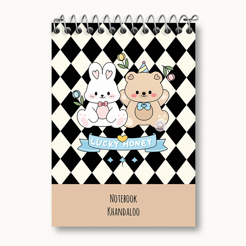 دفتر یادداشت 50 برگ خندالو طرح خرگوش و خرس کیوت کد N3908