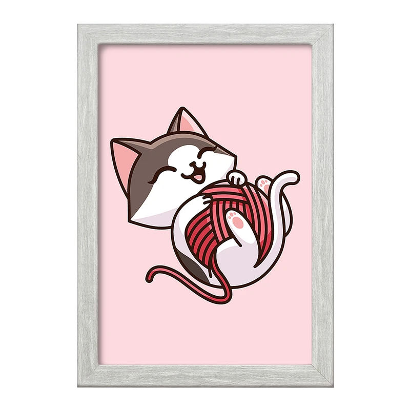 تابلو خندالو طرح حیوانات بامزه گربه کد 28369