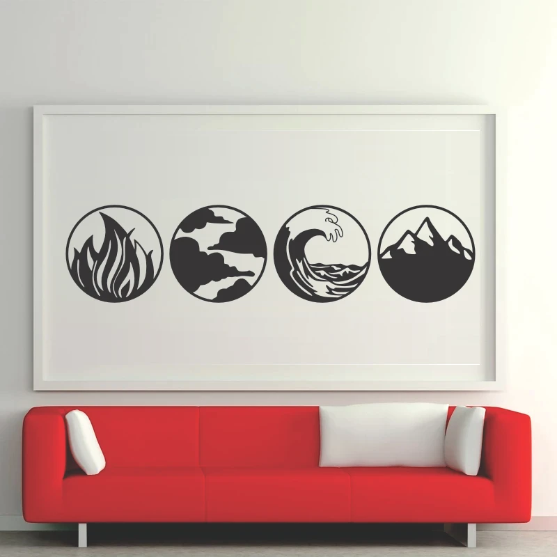 استیکر مدل چهارفصل A23 مجموعه 4 عددی