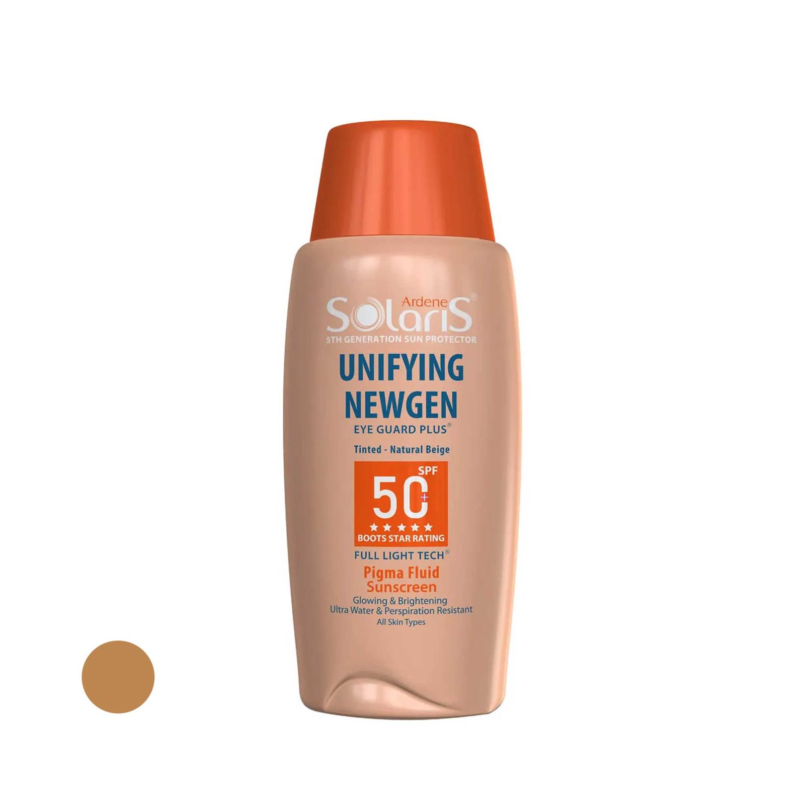 فلوئید ضد آفتاب رنگی آردن سولاریس +SPF50 مدل Unifying Newgen مناسب انواع پوست حجم 75 میلی لیتر -  - 1