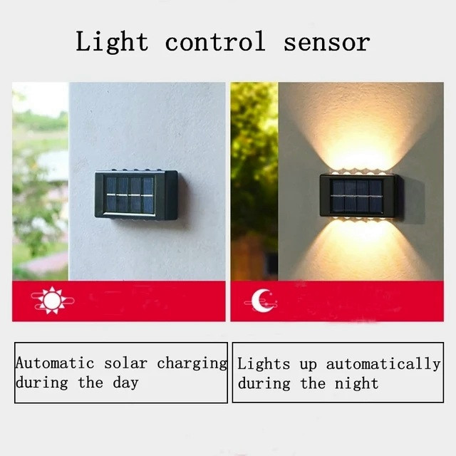 چراغ دیواری خورشیدی سولونیکس مدل 10 LED مجموعه 2 عددی