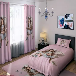 سرویس خواب مدل دخترانه کد ۰۹۲۴ یک نفره ۴ تکه