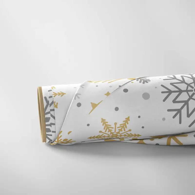 پارچه ملحفه پارچه باما مدل مخمل طرح برفی کد 5011238