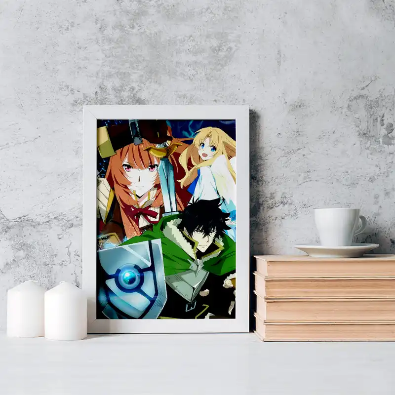 تابلو خندالو مدل رافتالیا و نائوفومی و فیلو انیمه ظهور قهرمان سپر کد 15946