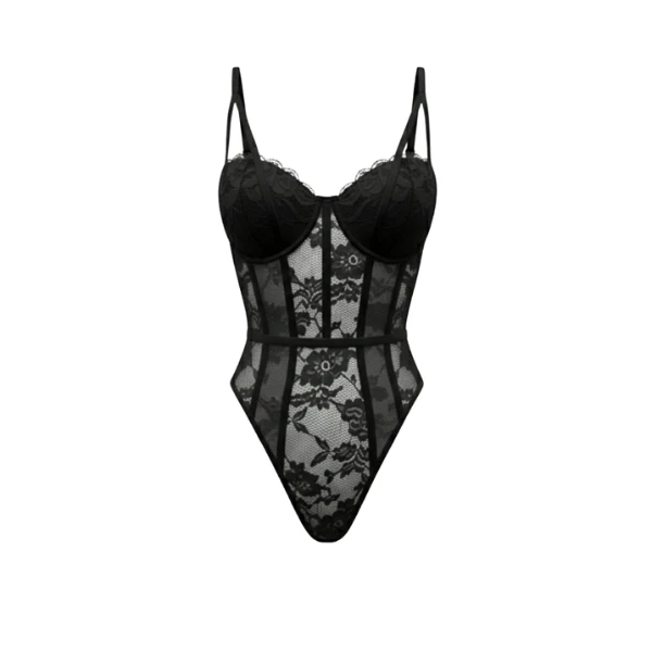 بادی بدون آستین زنانه مدل گیپور فنردار 1032