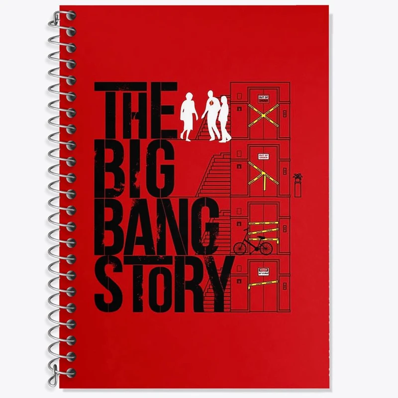 دفتر زبان 50 برگ خندالو مدل دو خط طرح سریال تئوری بیگ بنگ The Big Bang Theory کد 13311