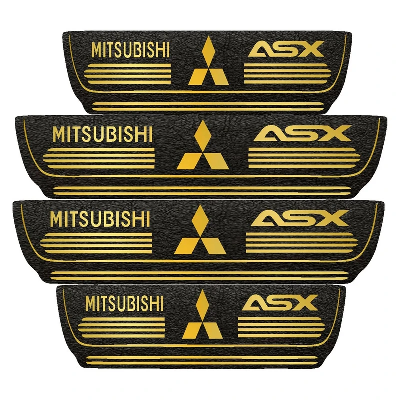 برچسب پارکابی خودرو مهدیار طرح چرم کد pkT1064 مناسب برای میتسوبیشی asx  بسته 4 عددی