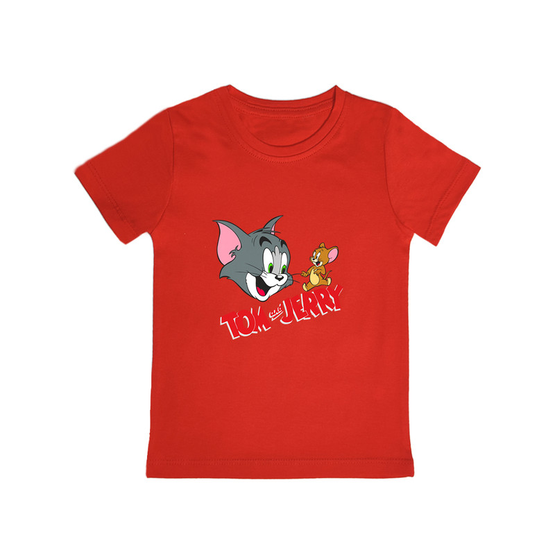 تی شرت آستین کوتاه پسرانه مدل Tom & jerry R037