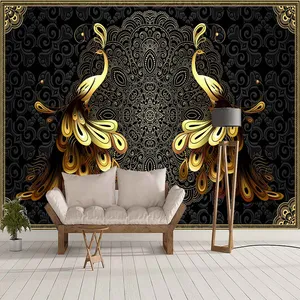 پوستر دیواری سه بعدی مدل طاووس DVRF2058