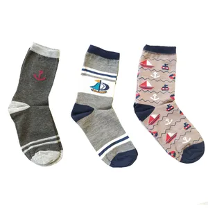 جوراب ساق بلند پسرانه لیمونار گالری مدل ملوان 02 بسته سه عددی