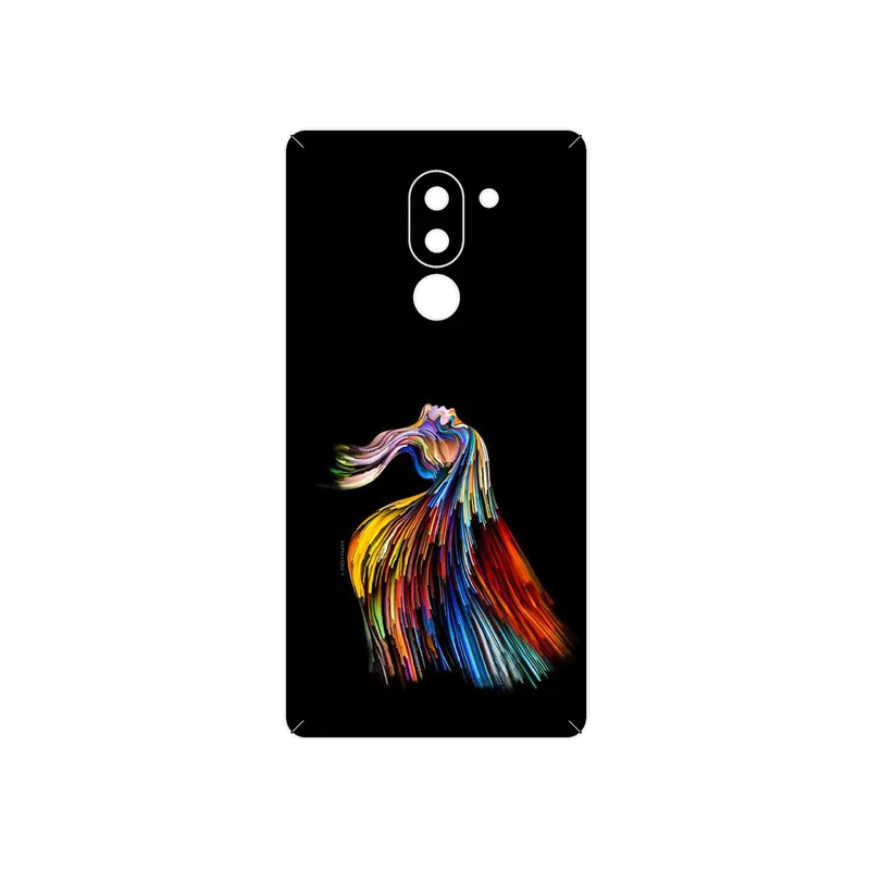 برچسب پوششی ماهوت مدل Rainbow Hair Digital Art مناسب برای گوشی موبایل آنر 6X