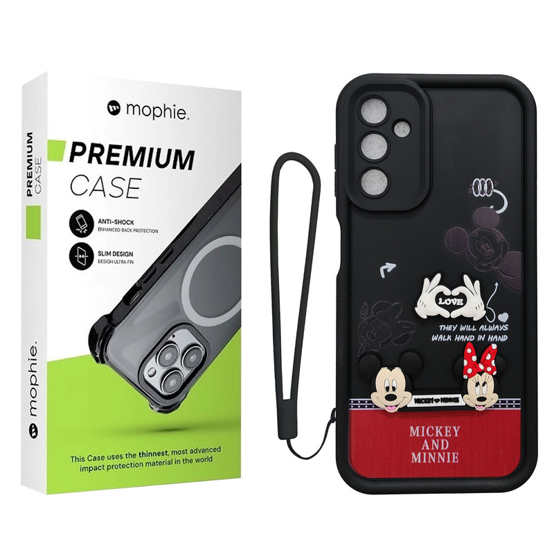 کاور موفی مدل Silicone Puffer Minni Mouse Strap مناسب برای گوشی موبایل سامسونگ Galaxy A15 به همراه بند