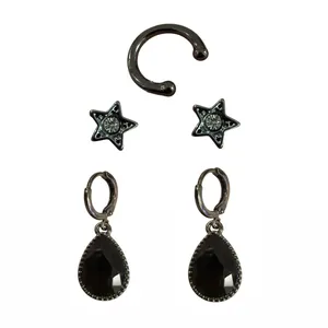 پیرسینگ گوش زنانه مدل ستاره بسته 5 عددی