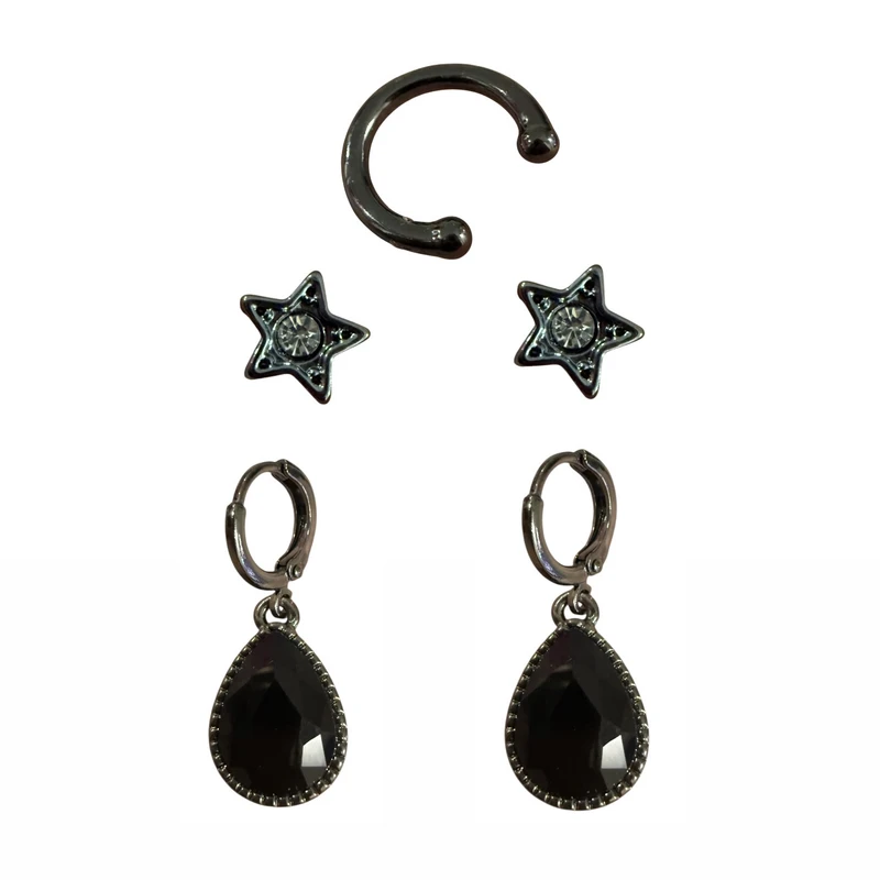 پیرسینگ گوش زنانه مدل ستاره بسته 5 عددی