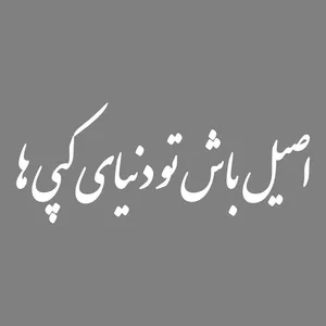 برچسب بدنه خودرو طرح اصیل باش تو دنیای کپی ها کد MT-W509