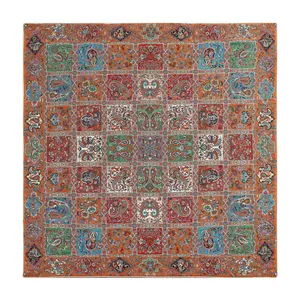 رومیزی ترمه مدل خشتی کد kh-krm-1007