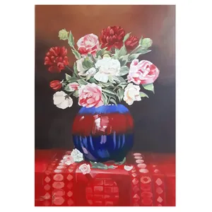 تابلو نقاشی رنگ روغن طرح گل